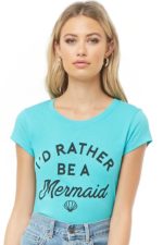Mermaid Graphic Tee MEDIUM,BLUE
