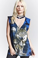 Choker Muscle Tee SMALL,BLACK/BLUE