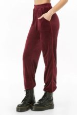 SET24 Velour Striped-Trim Joggers